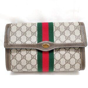 Vintage Gucci Clutch Brown PVC 298-071525